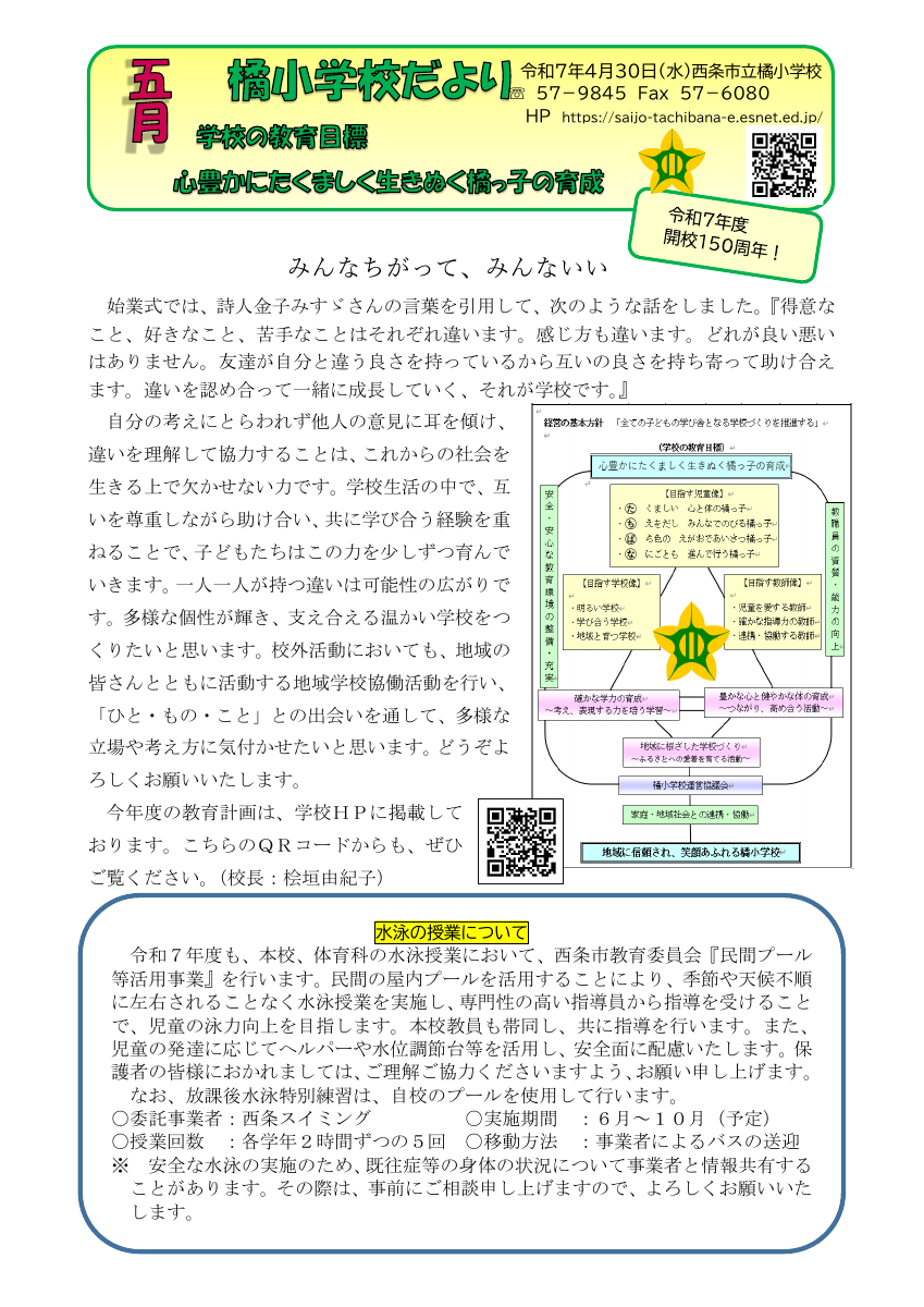 ５月号学校だより.pdfの1ページ目のサムネイル