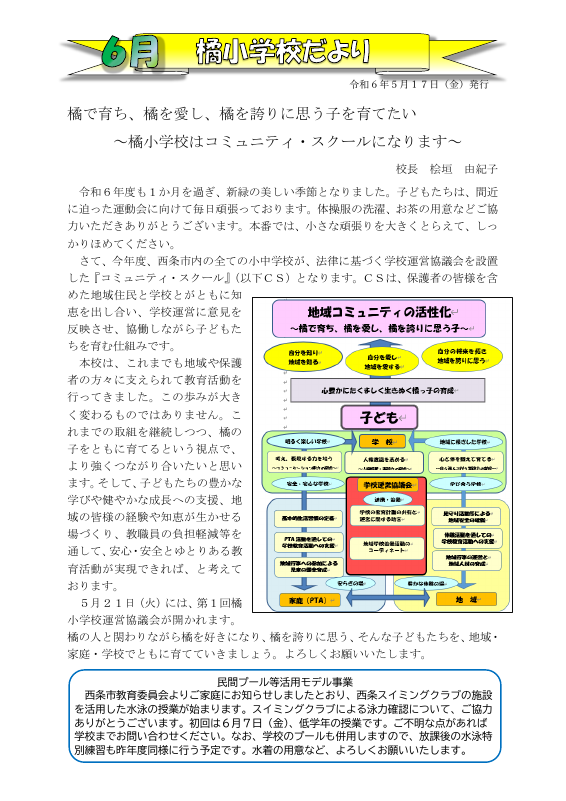 6月学校だよりHP.pdfの1ページ目のサムネイル